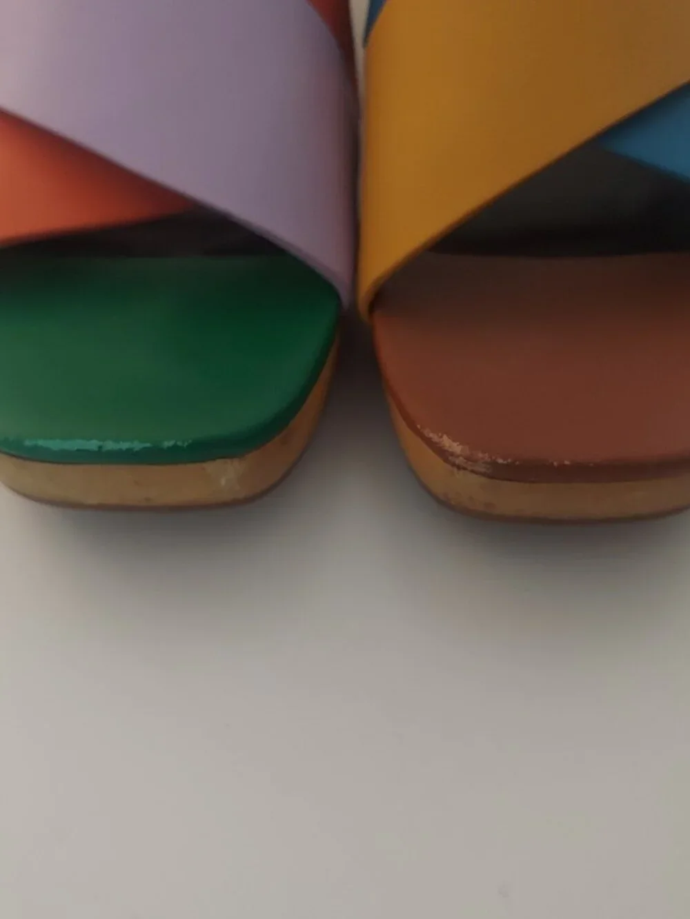 Charlotte Stone - Amos Low Multi-Color Clog Sandals, Size 12